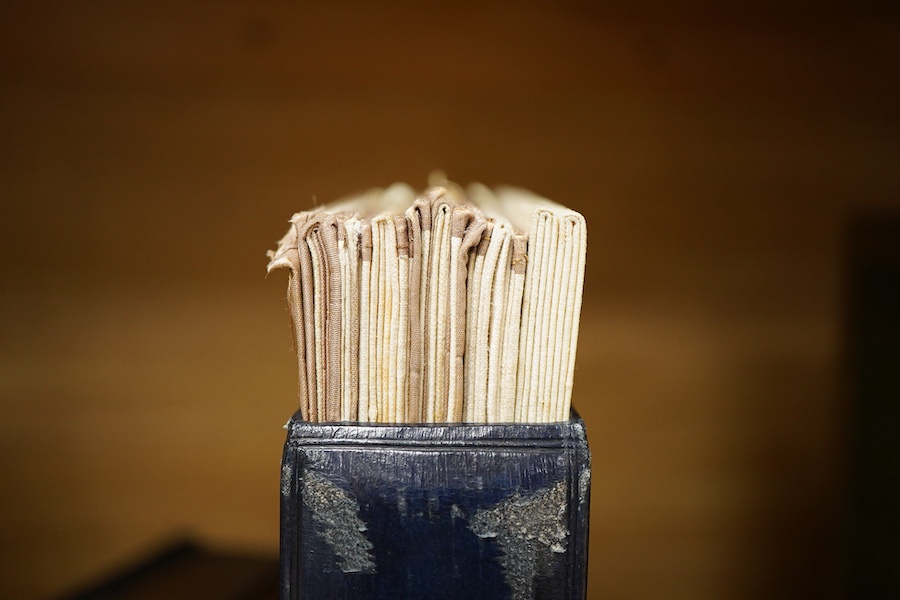 Cambridge, Bedford & Herts., Ordnance Survey maps, comprising of a set of six engraved maps mounted on linen; sheet no.s; 46, 47, 51, 52 and 53, engraved by Benjamin Baker, and published by the Ordnance Survey at the Tow